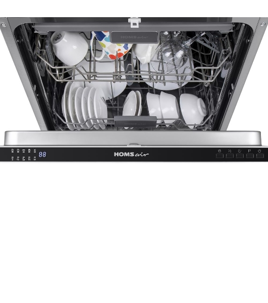 Встраиваемая посудомоечная машина HOMSair DW67M, черный, 59.8 см, 14 компл., 47 дБ, класс A++