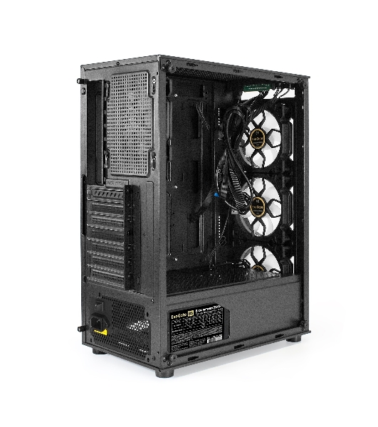 Компьютерный корпус Miditower ExeGate i3 BASE-NPX500 (ATX, БП 500NPX с вент. 12 см, с окном, 1*USB+1*USB 3.0, аудио, 4 вент. 12см с RGb подсветкой)