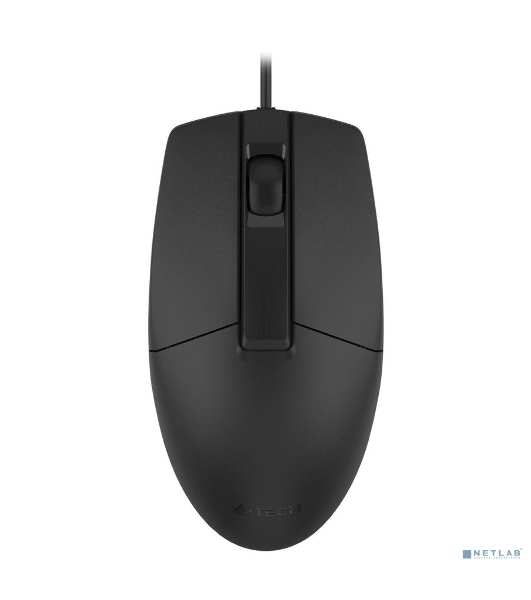 Мышь проводная A4Tech OP-330S черный, 1200 dpi, USB, кнопки - 3