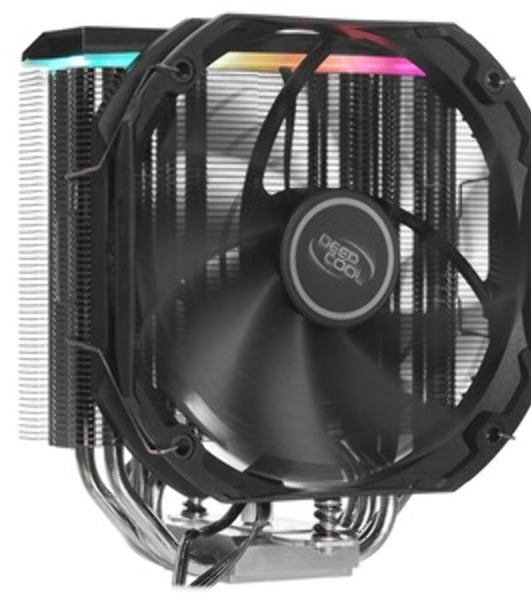 Кулер для процессора DEEPCOOL AS500 черный, 140 мм, алюминий/медь, 1200 об/мин, 26 дБ, 4 pin, 220 Вт, 164 мм