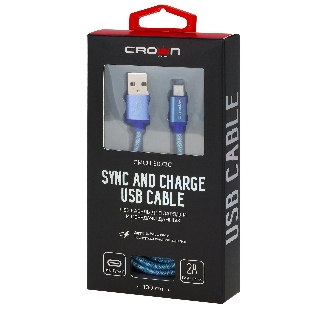 Кабель Crown USB - USB Type-C CMCU-3072C blue