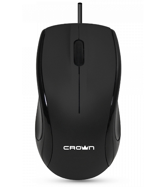 Мышь проводная Crown CMM-31 черный, 1000 dpi, USB, кнопки - 3