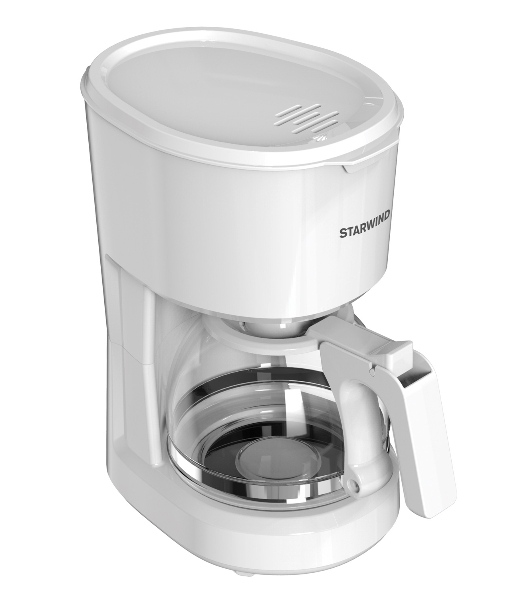 Кофеварка капельная Starwind STD0611 белый, исп. кофе - молотый, 0.6 л, 600 Вт.