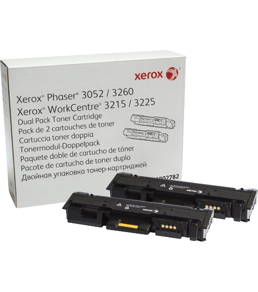 Картридж лазерный Xerox 106R02782 черный, 6000 стр. (упаковка 2шт х 3000 стр.), для Phaser 3052/3260/WC 3215/25 (channels)