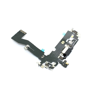 Шлейф с разъемом зарядки и микрофоном для Apple iPhone 12, iPhone 12 Pro, черный