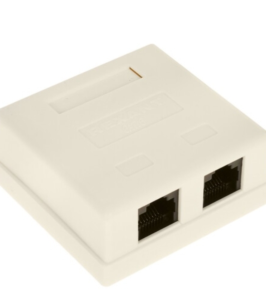 Розетка компьютерная внешняя Rexant 1-порт RJ-45 (8P8C), UTP неэкранированная, категория 6