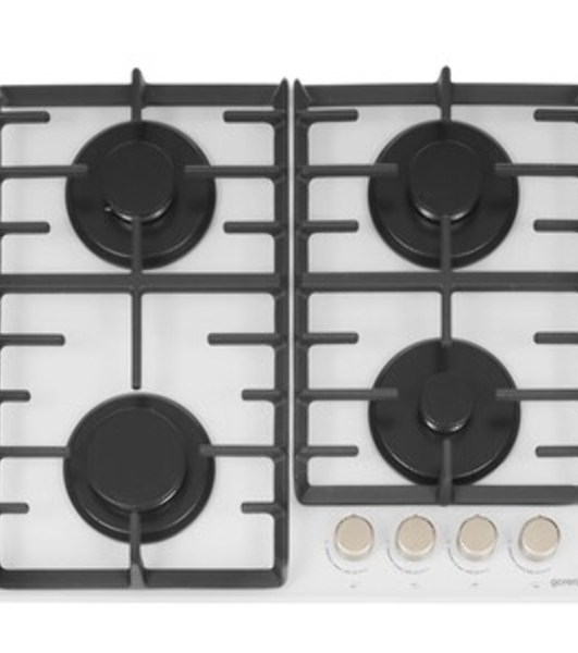 Газовая варочная панель Gorenje GT642AXW, 4 конфорки, закаленное стекло, белый
