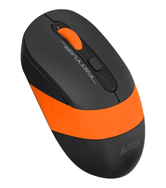 Мышь беспроводная A4Tech Fstyler FG10S черный/оранжевый, 2000 dpi, радиоканал, USB, кнопки - 4