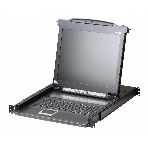 ЖК-монитор 17' с клавиатурой, выдвижной, 1U, RAL 7021 Console with LCD screen 17', фото5