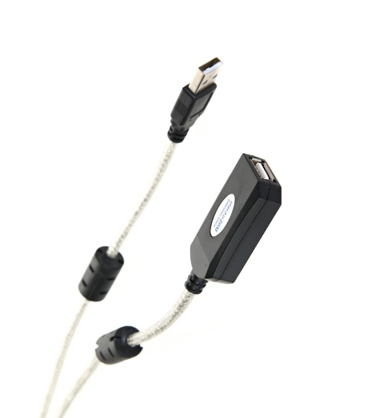Кабель-адаптер Aopen/Qust USB2.0-repeater, удлинительный активный Am-->Af 20м (ACU823-20M) 6938510851345