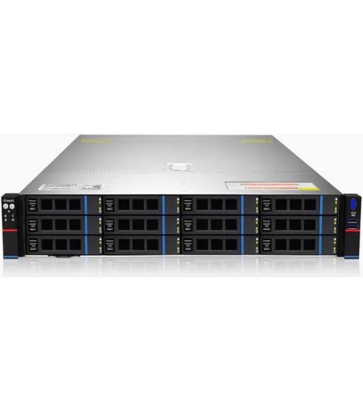 Серверная платформа Gooxi SR201-D12R-NV-G2 2U 12 bay server with NVME bp,based on AMD 9004 2 riser cards of PCIe5.0(X32 to x16x16) 2x rear SAS/SATA 2x rear NVME 1300W 1+1 PSU EU power cables rail kit