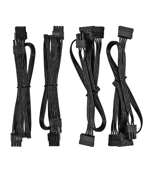 Блок питания серверный 400W ExeGate ServerPRO-400PAS (ATX, APFC, КПД 80% (80 PLUS), 12cm fan, 24pin, 2x(4+4)pin, 4xPCI-E, 6xSATA, 4xIDE, Cable Management, black)