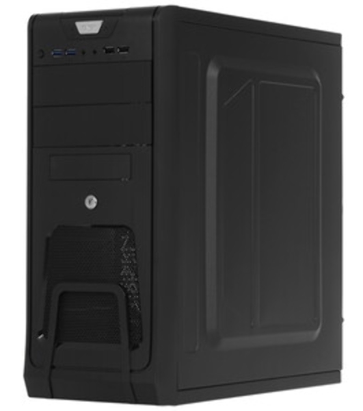 Компьютерный корпус Miditower ExeGate CP-603UB Black, ATX, (CP450W, 80мм), 2*USB+2*USB 3.0, Audio, замок блокировки кнопки питания