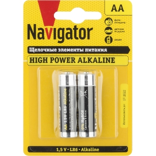 Элемент питания алкалиновый Navigator NBT-NE-LR6-BP2 (блист.2шт)