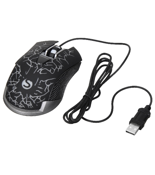 Мышь проводная SunWind SW-M705G черный, 3600 dpi, USB, кнопки - 6