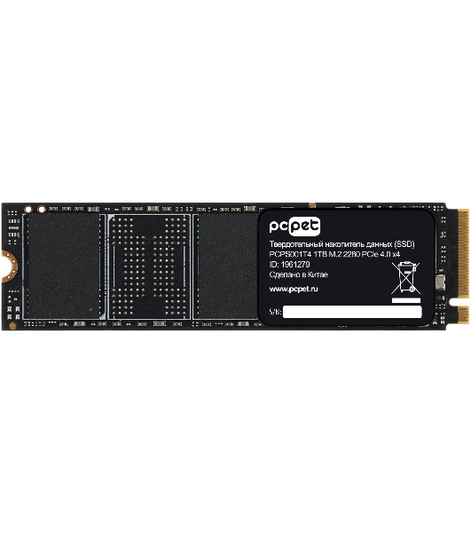 Накопитель SSD PC Pet PCI-E 4.0 x4 1TB PCPS001T4 M.2 2280 OEM