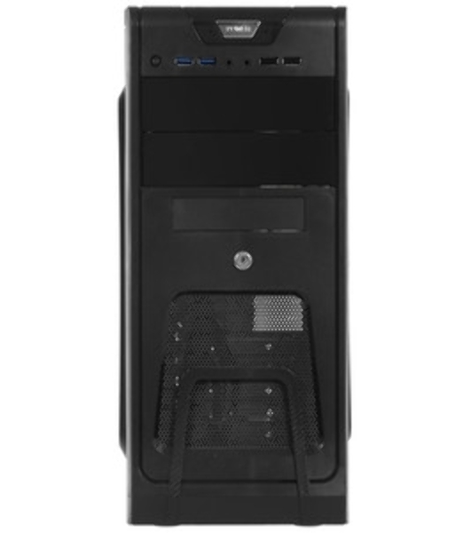 Компьютерный корпус Miditower ExeGate CP-603UB Black, ATX, (CP450W, 80мм), 2*USB+2*USB 3.0, Audio, замок блокировки кнопки питания