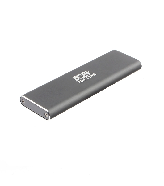 Внешний корпус USB 3.1 Type-C M.2 NVME (M-key) AgeStar 31UBNV1C (GRAY), алюминий, черный