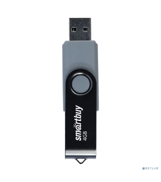 Флешка USB Smartbuy Twist Black (SB004Gb2TWK), 4Gb, USB 2.0, R/W 10/7, черный