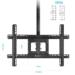 Потолочный кронштейн ONKRON N1L для телевизора 32'-80' потолочный телескопический, черный, фото59