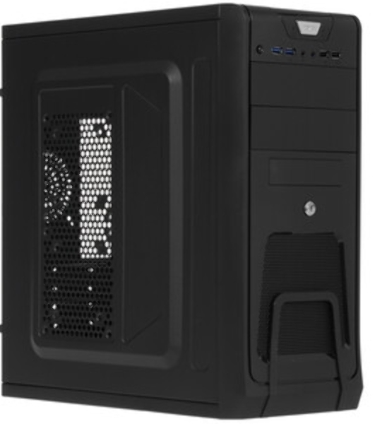 Компьютерный корпус Miditower ExeGate CP-603UB Black, ATX, (CP450W, 80мм), 2*USB+2*USB 3.0, Audio, замок блокировки кнопки питания