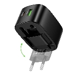 Зарядное устройство Hoco 30Вт, 3А, QC3.0/PD, 1xUSB, 1xType-C, CS102A, черный, коробка, фото4