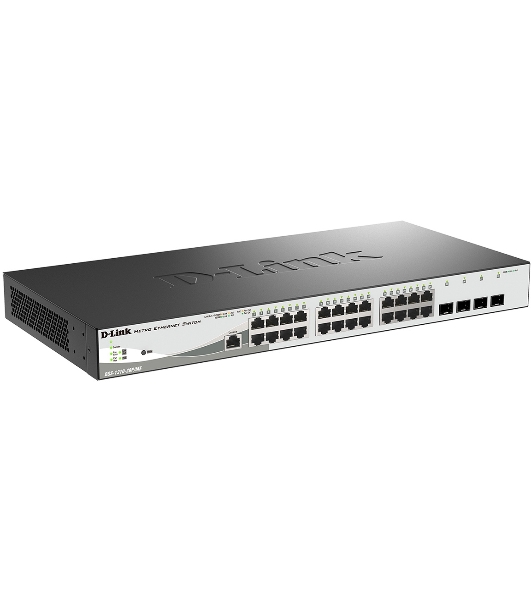 Коммутатор D-Link DGS-1210-28P/ME/B2A, 24×1 Гбит/с + 4×1 Гбит/с SFP, управляемый