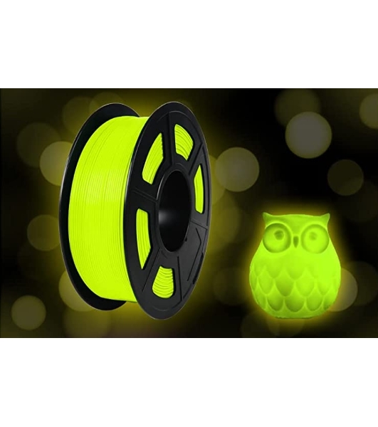 Филамент NVPrint PLA Noctilucent (Glow In the Dark) Yellow для 3D печати диаметр 1.75мм длина 330 метров масса 1 кг