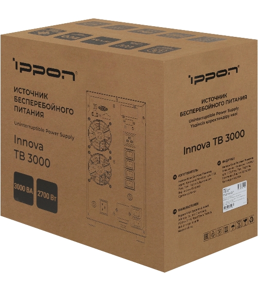 Источник бесперебойного питания Ippon Innova TbE 3000 2700Вт 3000ВА черный