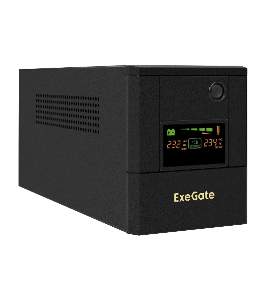 Источник бесперебойного питания ExeGate SpecialPro Smart LLB-1000.LCD.AVR.8C13.USB (1000VA/700W, LCD, 8*C13,USB, батарея 12V 7.2Ah - 2 шт., металлический корпус, Black)