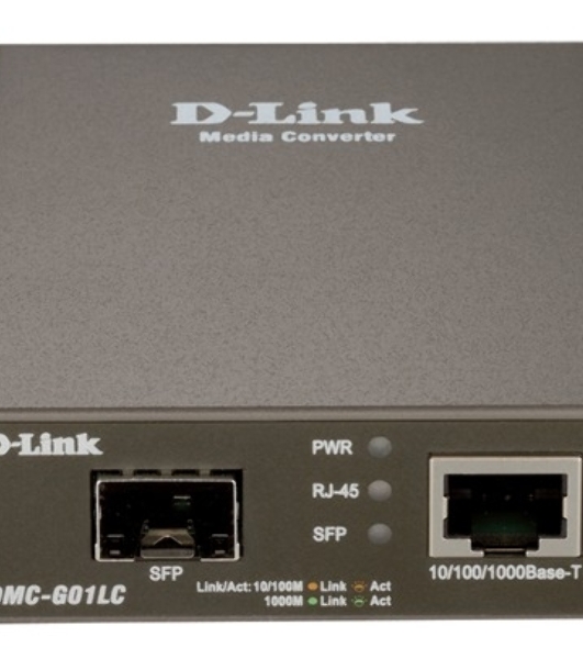Медиаконвертор D-Link DMC-G01LC/C1A, Media Converter with 1 100/1000Base-T port and 1 100/1000Base-X SFP port.
