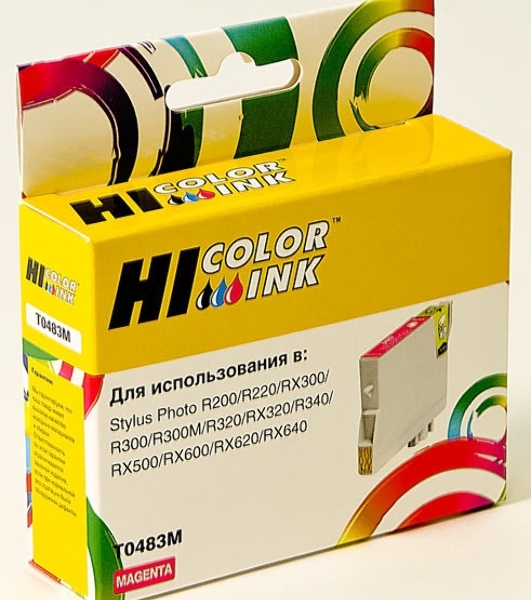 Картридж Epson Stylus Photo R200/R300/RX500/RX600 (Hi-black) new, C13T04834010, M