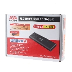 Внешний корпус USB 3.1 Type-C M.2 NVME (M-key) AgeStar 31UBNV1C (GRAY), алюминий, черный, фото 1