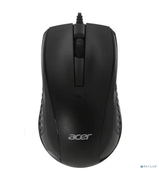 Мышь проводная Acer OMW136 черный, 1200 dpi, USB, кнопки - 3