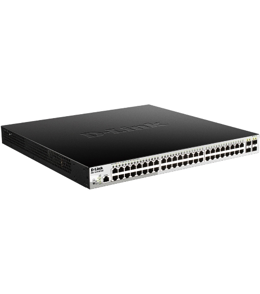 Коммутатор D-Link DGS-1210-52P/ME/B1A, 48×1 Гбит/с + 4×1 Гбит/с SFP, управляемый