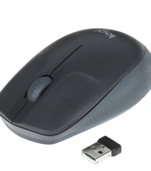 Мышь беспроводная Logitech M190 черный/серый, 1000 dpi, радиоканал, USB, кнопки - 3