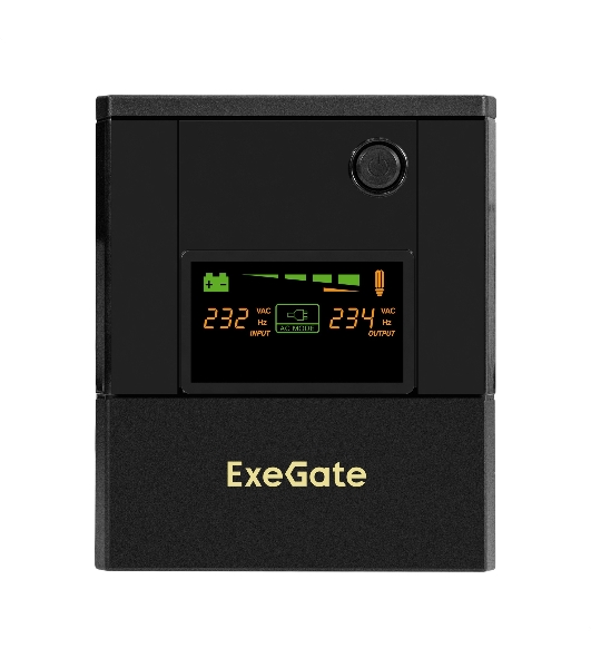 Источник бесперебойного питания ExeGate SpecialPro Smart LLB-1000.LCD.AVR.8C13.USB (1000VA/700W, LCD, 8*C13,USB, батарея 12V 7.2Ah - 2 шт., металлический корпус, Black)