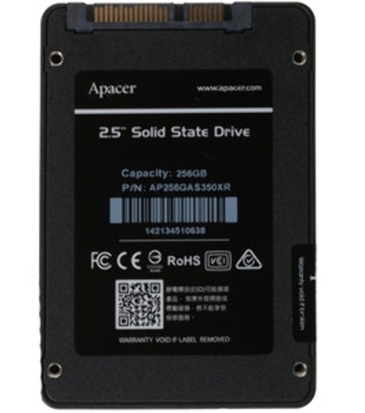 Накопитель SSD Apacer AS350X, 256Gb, 2.5', SATA III, R/W 560/540