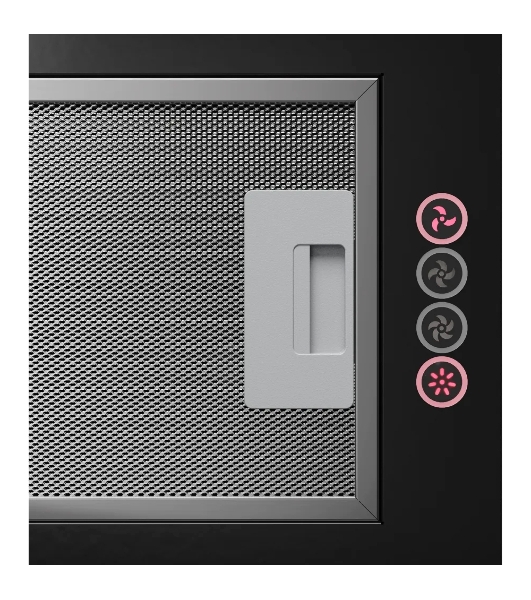 Вытяжка встраиваемая Kuppersberg Intouch 60 B черный, 54 см, 650 куб. м/ч, 41 дБ
