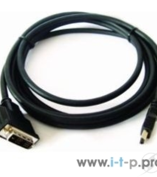 Кабель HDMI-DVI Cablexpert CC-HDMI-DVI-6, 19M/19M, single link, медь, позол.разъемы, экран, 1.8м, черный, пакет