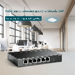Коммутатор TP-Link 4-port 10/100Mbps Unmanaged PoE+ Switch with 2 10/100Mbps uplink ports, meta case, desktop mount, 4 802.3af/at compliant PoE+ port, 2 10/100Mbps uplink ports, DIP switches for Extend mode, Isolation mode and Priority mode, up to 250m PoE power supply, фото7