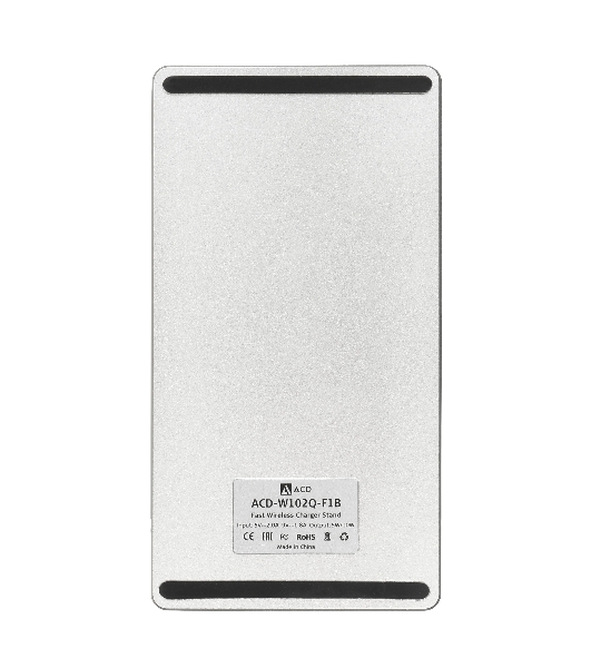 Беспроводное зарядное устройство ACD-W102Q-F1B 10Вт, беспроводная Qi, 2-катушки с QC, 5В/2А ~ 9В/1,8А RTL