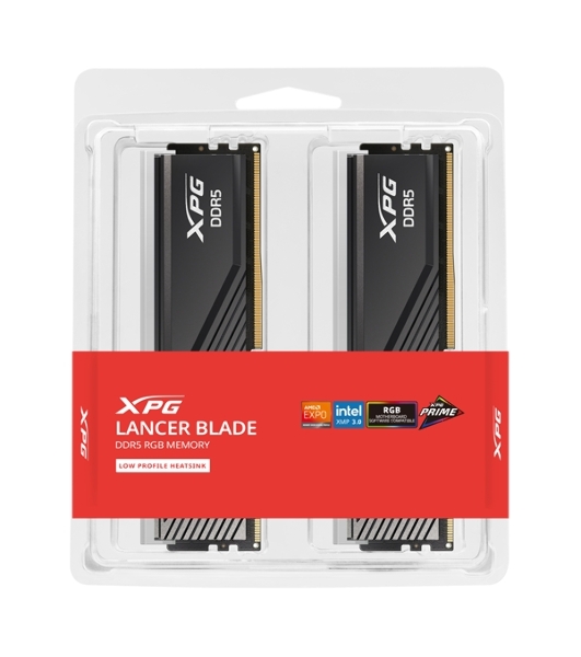 Оперативная память XPG Lancer Blade, DDR5, 32GB (2x16GB), 6000MHz, CL30, DIMM, с радиаторами, RGB, черный