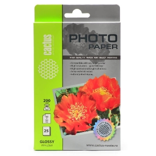 Фотобумага Cactus CS-GA620025 глянцевая A6 200 г/м2 25 листов