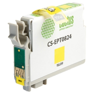 Картридж струйный Cactus CS-EPT0824 (T0824) желтый (13,8 мл) для Epson Stylus Photo R270/290/RX590