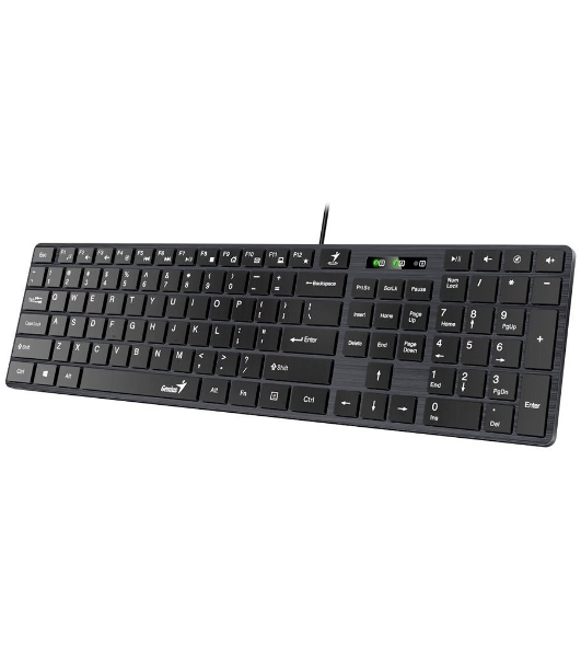 Клавиатура проводная Genius SlimStar 126, USB, черный