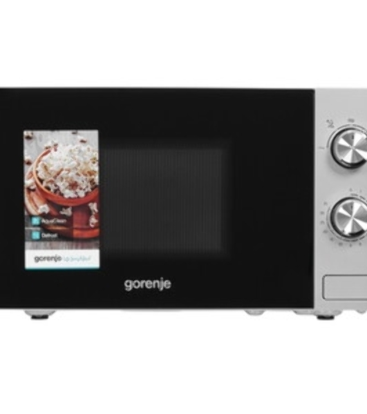 Микроволновая печь Gorenje MO20E1S серебристый, 20 л, 800 Вт, переключатели - поворотный механизм