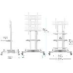 Стойка для телевизора Onkron TS1351 белый 32'-65' макс.45.5кг напольный мобильный, фото8