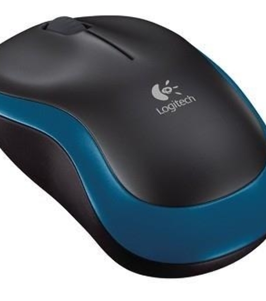Мышь беспроводная Logitech M185 синий, 1000 dpi, радиоканал, USB, кнопки - 3