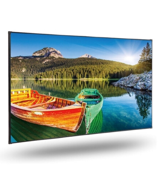 Экран Cinema S'OK SCPSFR-200x113UST-PET для ультракороткофокусных проекторов 90'' 16:9 настенный, постоянного натяжения, полотно PET Crystal ALR UST, рама черная 1 см